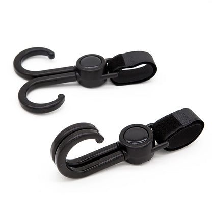2Pcs/Set Hooks For Stroller Car Shopping Cart Hooks Baby Stroller Accessories Rotate 360 Degree Hook Pram Organizer Bag Hanger