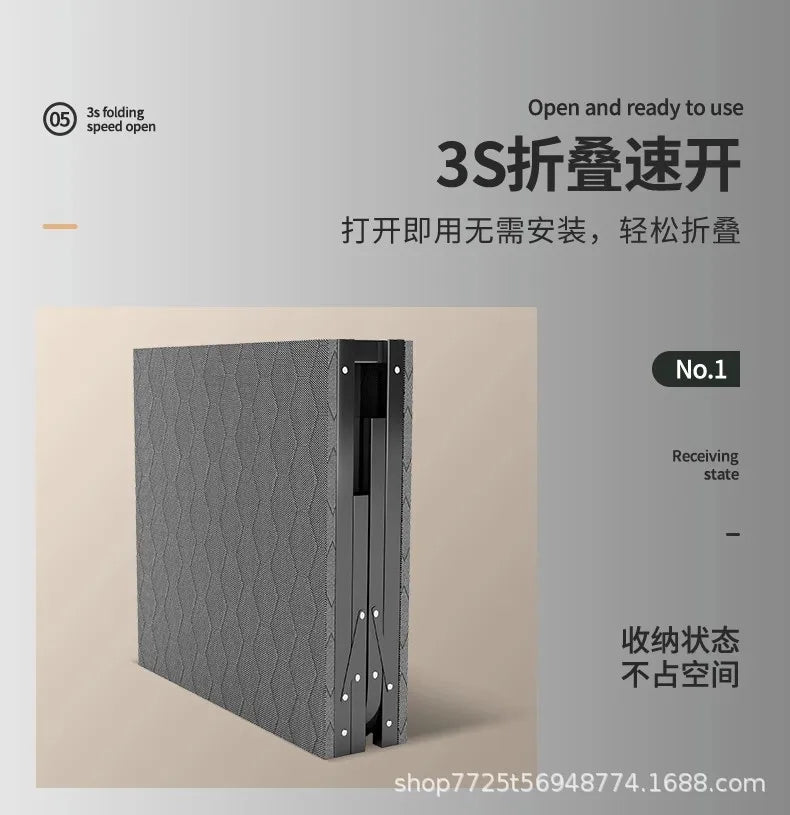 Folding single bed household simple bed office nap artifact marching bed dormitory lunch break small bed adult iron bed