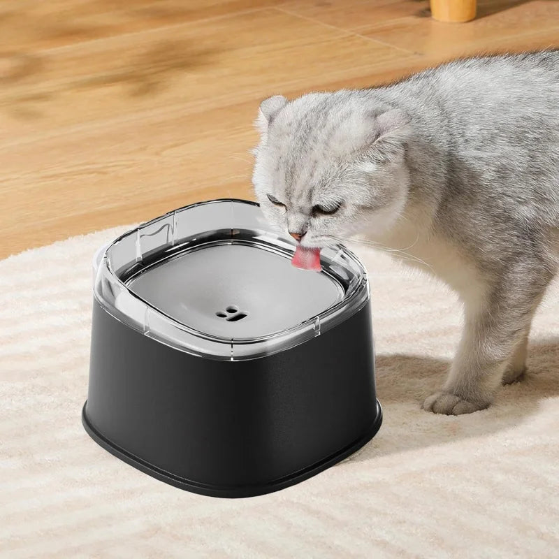 2.2L Dog Drinking Water Bowl No Spill Floating Non-Wetting Mouth Cat Slow Anti-Overflow Water Feeding Dispenser Large Capacity