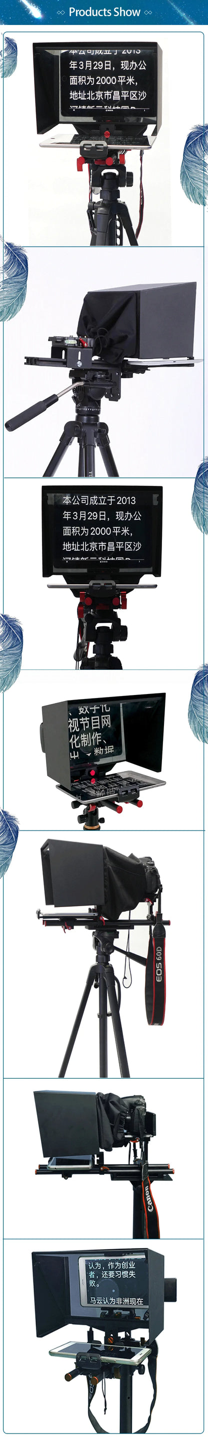 TYST TY-320 Portable Inscriber Tablet Teleprompter Artifact Video Remote Control for 7-10 inch Screen Computer DSLR Recording
