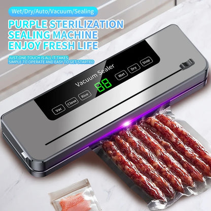 Vacuum Sealer Machine 65KPA Food Vacuum Sealer Compact Machine For Food Preservation Automatic Food For Home Kitchen