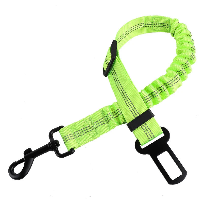 Pet Cat Dog Car Seat Belt Adjustable Safety Travel Clip Reflective Elastic Traction Rope French Bulldog Dog Accessories Supplies