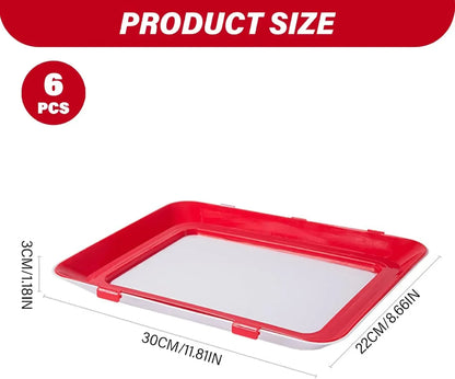 Vacuum Fresh Storage Tray Reusable Creative Food Storage Container Stackable Food Preservation Tray with Elastic Lid