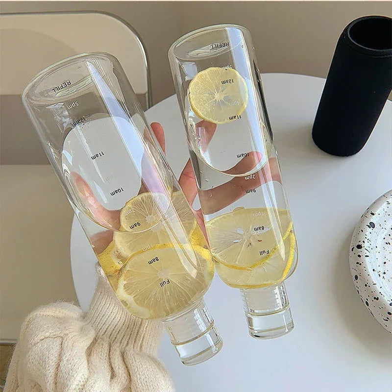 Sports Water Bottle New Simple Water Cup Portable Water Container Outdoor Travel Fitness Sports Gym Bottle Milk Juice Bottle