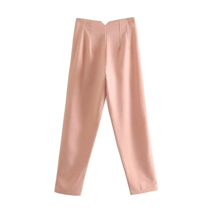 Koekop Office outfits Pencil Trousers Black Pink White Ladies Pants Fashion Office Wear High waist Pants for Women Formal Pants