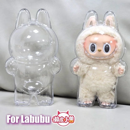 LABUBU V1 V2 transparent protective shell macaron standing protective cover dust cover doll labubu protector case