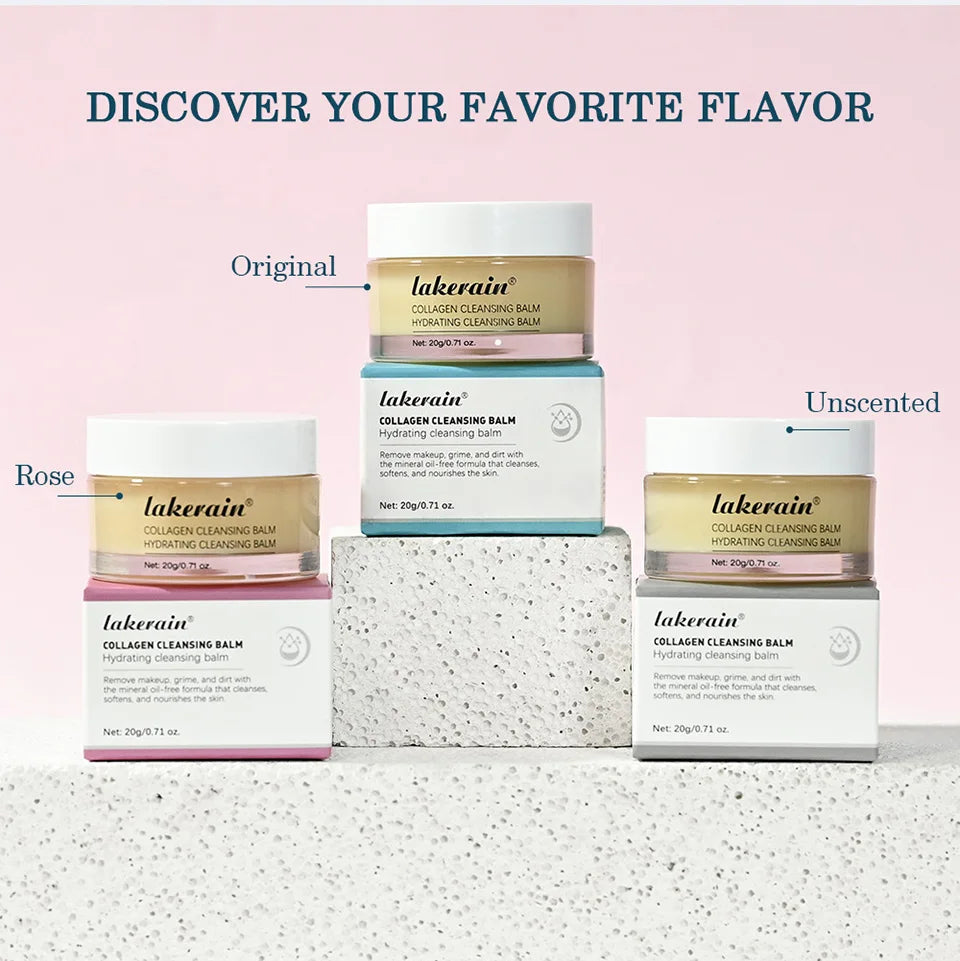 Pro-Collagen Cleansing Balm 3in1 Facial Cleanser For All Skin Types Soften Deep Cleanse Hydrate Makeup Non-greasy Cleansing Balm