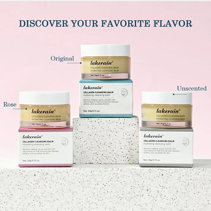 Pro-Collagen Cleansing Balm 3in1 Facial Cleanser For All Skin Types Soften Deep Cleanse Hydrate Makeup Non-greasy Cleansing Balm