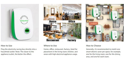 Electricity Saving Box US/EU Adapter Intelligent Power Factor Saving Device Smart Power Saver Cost Reducing Home Office