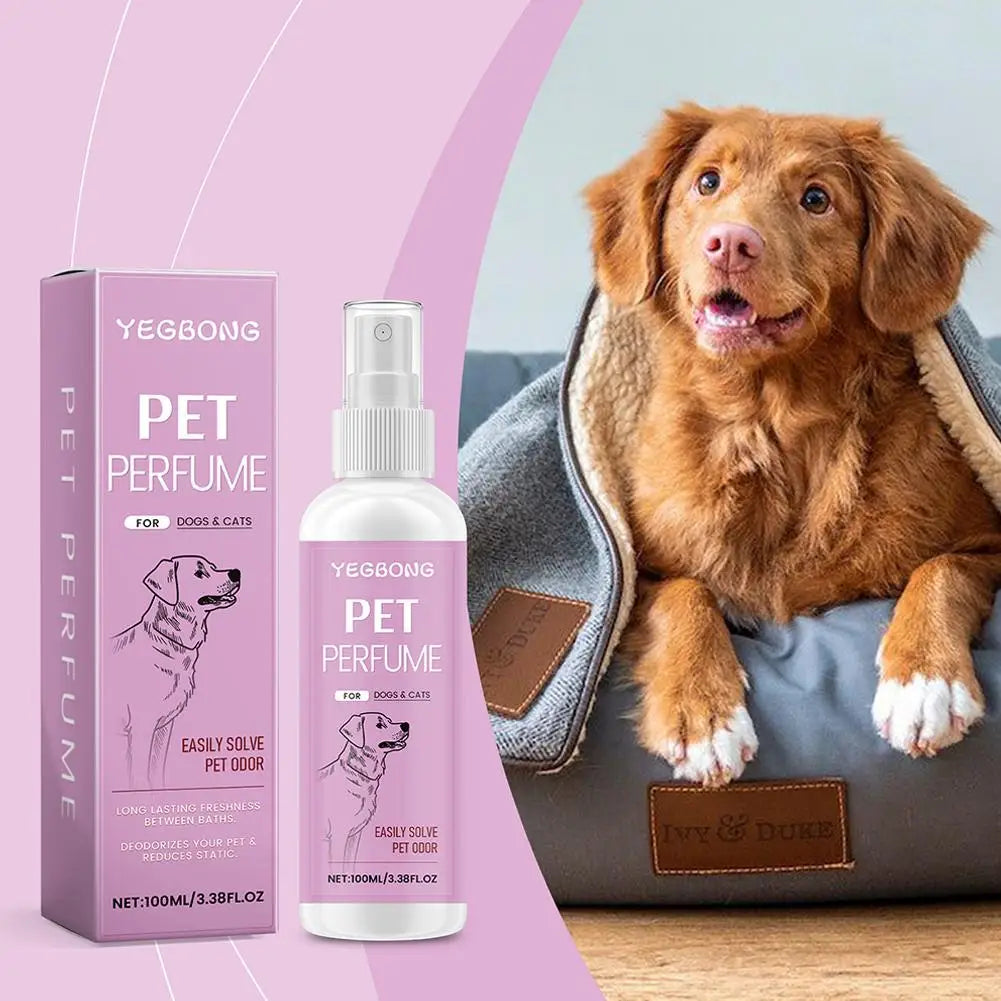 100ml Pet Odor Eliminator Fresh Scent Spray For Dogs Cats Home Deodorizing Solution With Harness Attachment
