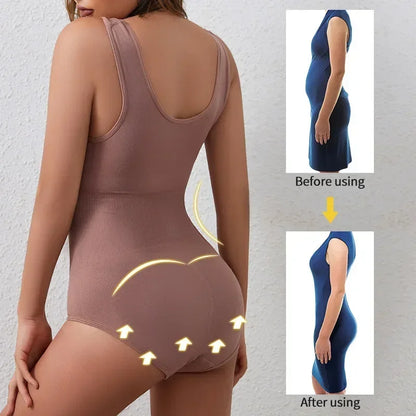 Body Shapewear for Women Seamless Solid Shaping Full Bodysuit Crew Neck Tummy Control Slimming Body Shaper Underwear & Shapewear