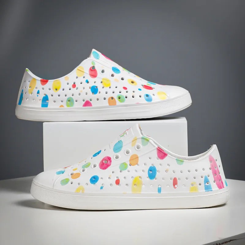 Child Sandal Women Garden Sandals Kid Boy Girl Garden Cave Shoe Graffiti Diy  Casual Outdoor EVA Beach Summer Sandal Holey Shoes