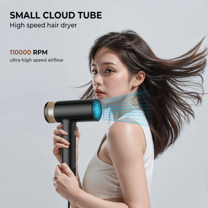 Hair Dryer 110000 RPM High-Speed Brushless Motor Negative Ionic Blow Dryer Thermo-Control Hair Dryer with Diffuser and Nozzle