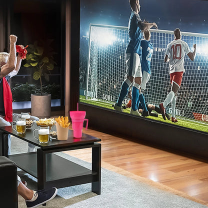 New 2 IN 1 Creative Popcorn Snack Cup Integrated Beverage Cup with Handle Portable Beverage Cup Novel Design and Many Functions