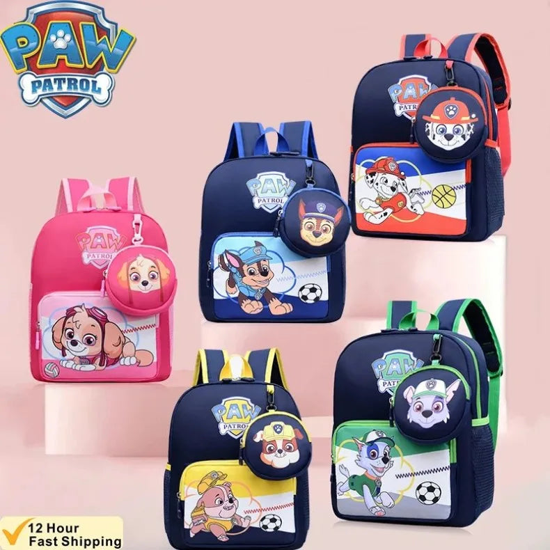 PAW Patrol Backpack School Bag Large Capacity Waterproof School Bag Cartoon Cute School Bag Kids Gifts