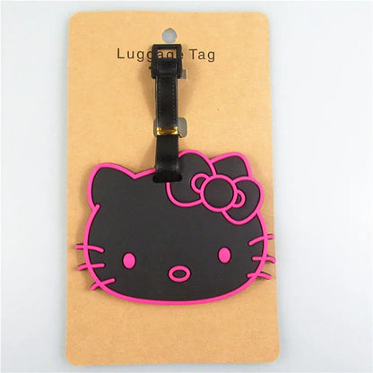 Travel Accessories Luggage Tag Cartoon Hello Kitty Suitcase Portable Label Wholesale