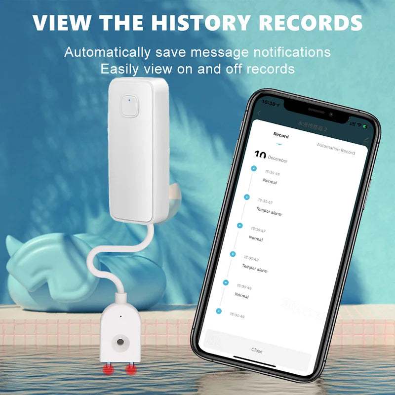 Smart APP WiFi Water Leak Sensor Water Overflow Level Detector Security Sound Alarm System Flood Leakage Sensor Remote Control