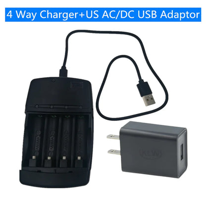 4 way Ecological Charger  with USB input port for  LR03 LR6 disposable Batteries and AA AAA Rechargeable alkaline Batteries