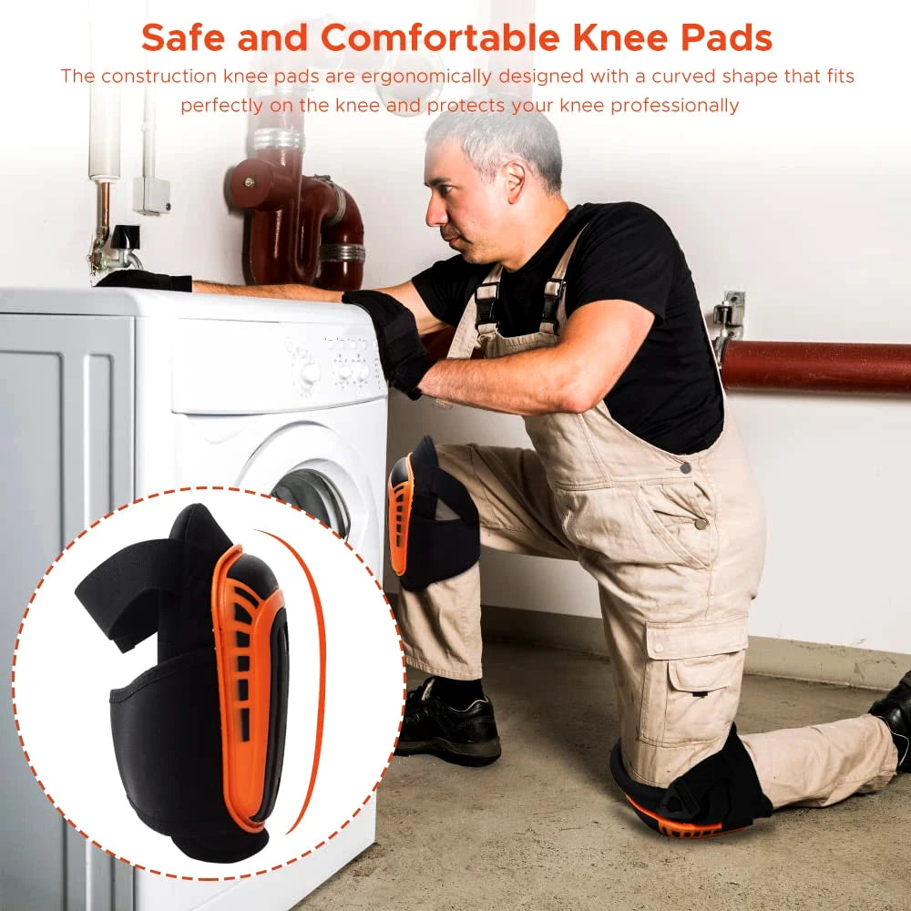 Knee Pads for Work,Construction Knee Pads for Men,Heavy Duty Comfortable Anti-slip Foam Gel Knee Pads for Gardening Flooring