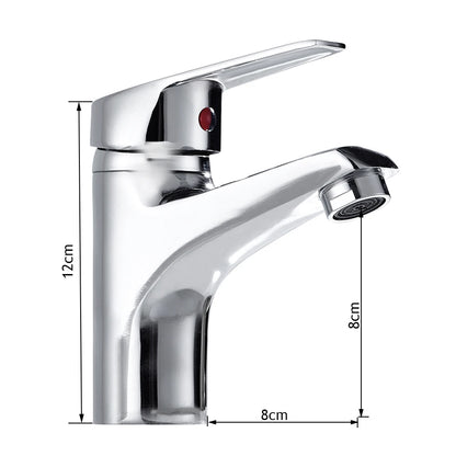 Single Lever Mixer Faucet Metal Electroplating Sink Taps Hot Cold Water Sink Mixer Tap Modern Basin Sink Faucet Durable Sink Tap