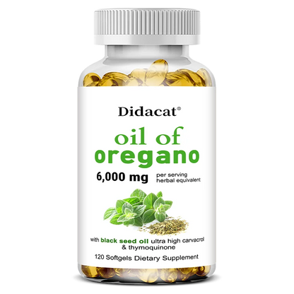 Oregano oil softgels for intestinal health, antioxidant, digestive health, immune support