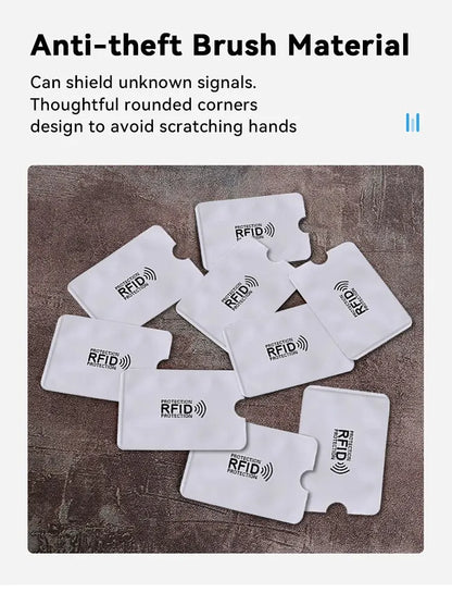 RFID Blocking Card Sleeve Aluminum Foil Anti-theft Swipe Anti-demagnetization Case Shielding Bag