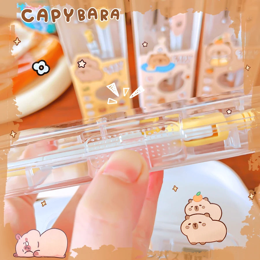 school caliper School supplies Study  geometria school compass drawing tool cute capybara professional compass children