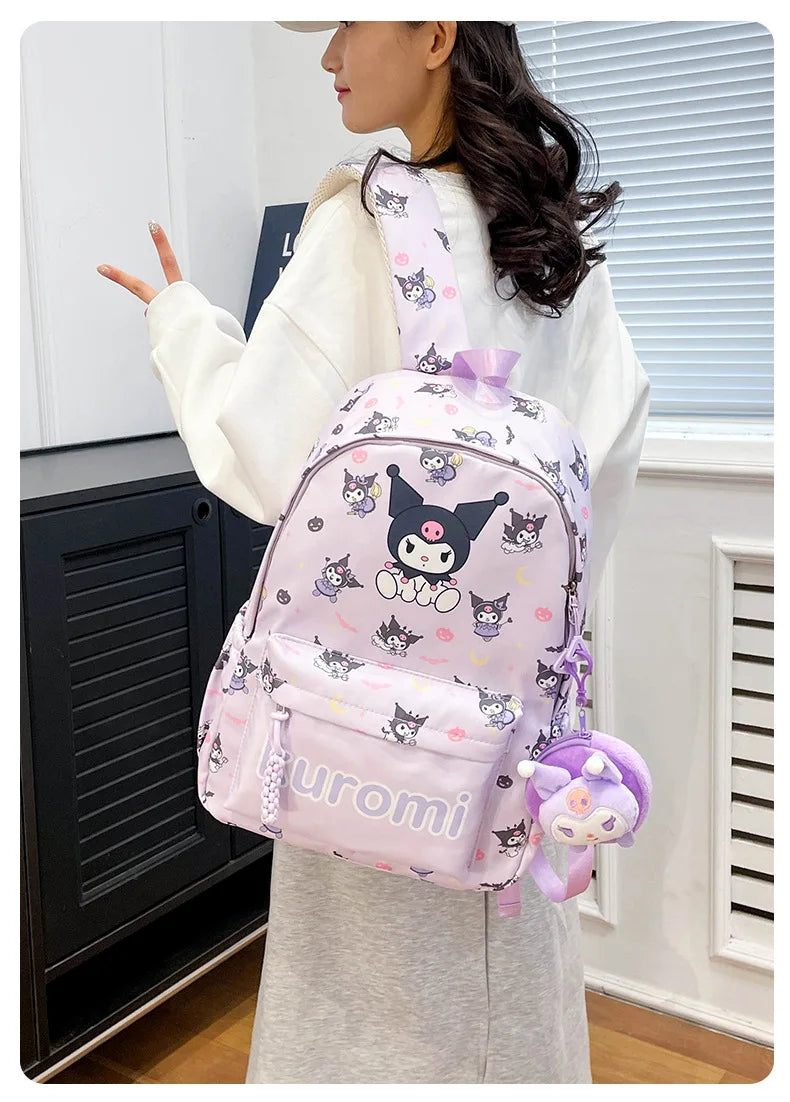 New style trendy student schoolbag cartoon print cute large capacity backpack fashionable middle school student backpack