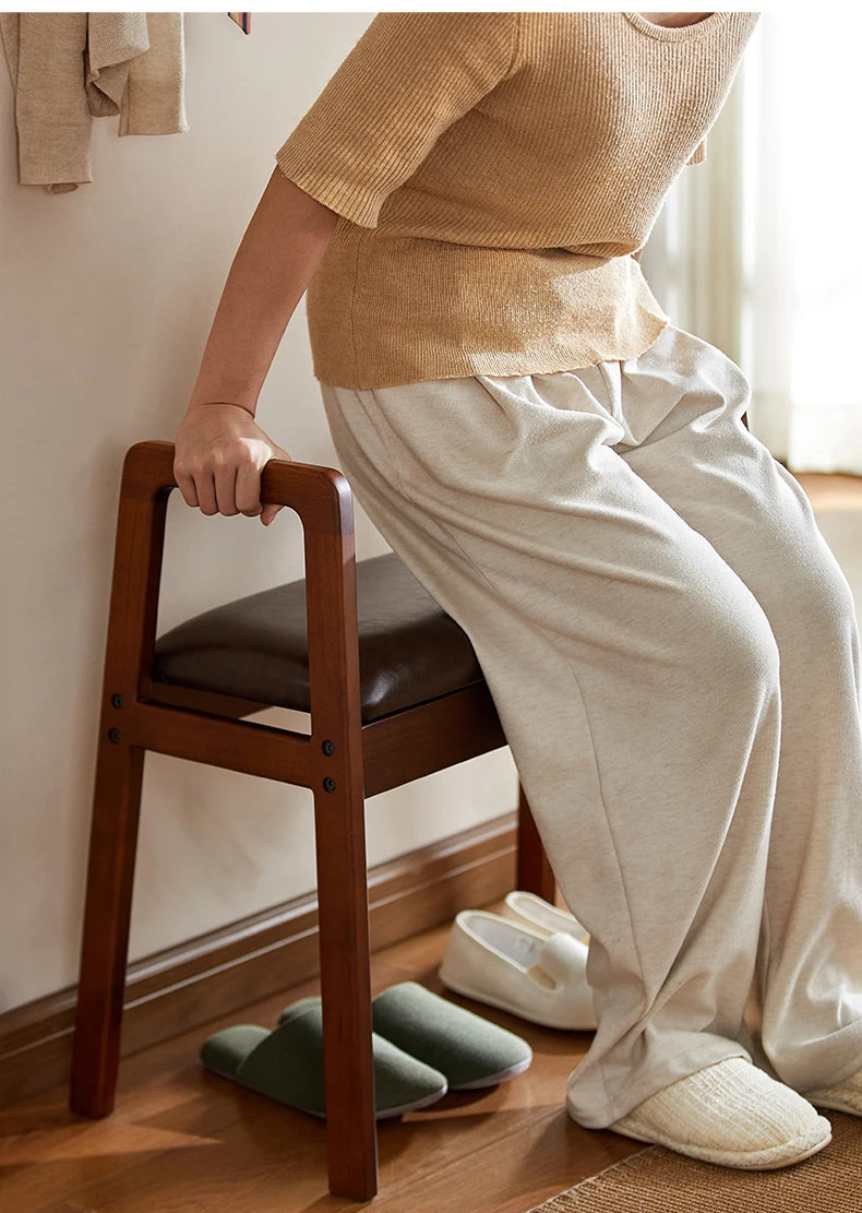 Bedroom Wooden Stool Storage Dressers Lazy Shoes Changing Side Table Entryway Bench Ergonomic Taburete Madera Nordic Furniture