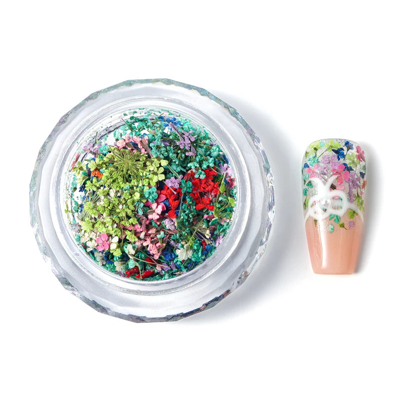 1 Box Nail Art Flower Decoration Delicate Dried Flower Nail Art Decorations Exquisite Nail Art Beauty For Charms Accessories