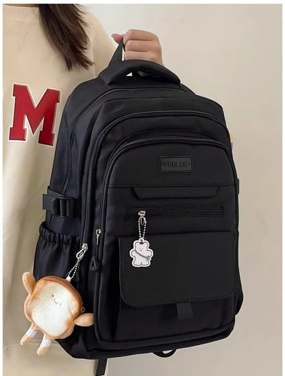 Japanese style Junior High School Large Capacity Backpack High School Student school bags Simple and Versatile Laptop Backpacks