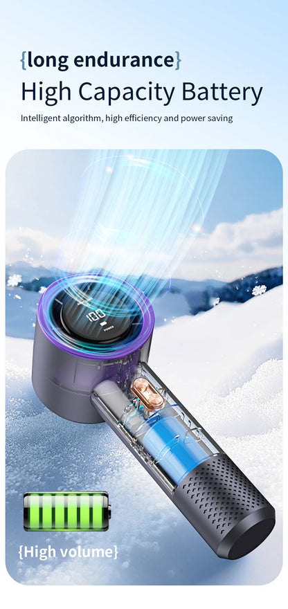 Xiaomi Portable Handheld Electric Fan High Speed Bladeless Fan USB Charging Silent Air Conditioner Digital Display Electric Fan