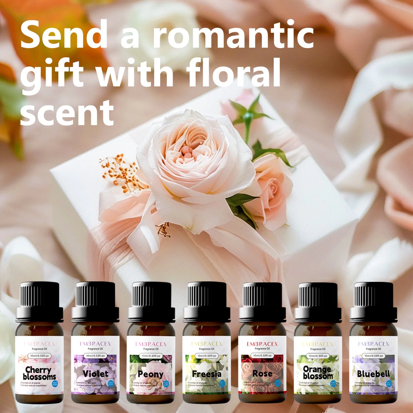 21 models Floral Essential Oils Flower Fragance Aromatherapy Essential Oils Car Aromatherapy Good Funny Gifts,For Women, Mom