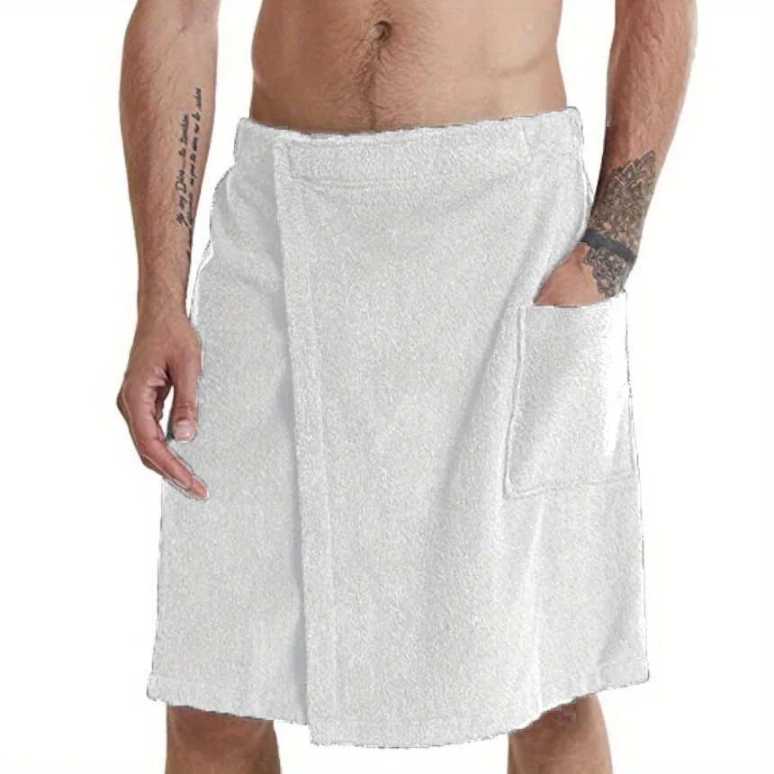 Bath Towels Beach Towels Men's Wearable Bath Towels Bathroom Shower Room Bathrobes with Pockets