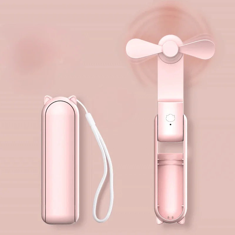 New Portable Handheld Fan Mini Handheld Fan with USB Rechargeable and Adjustable Speed Suitable for Indoor and Outdoor Use