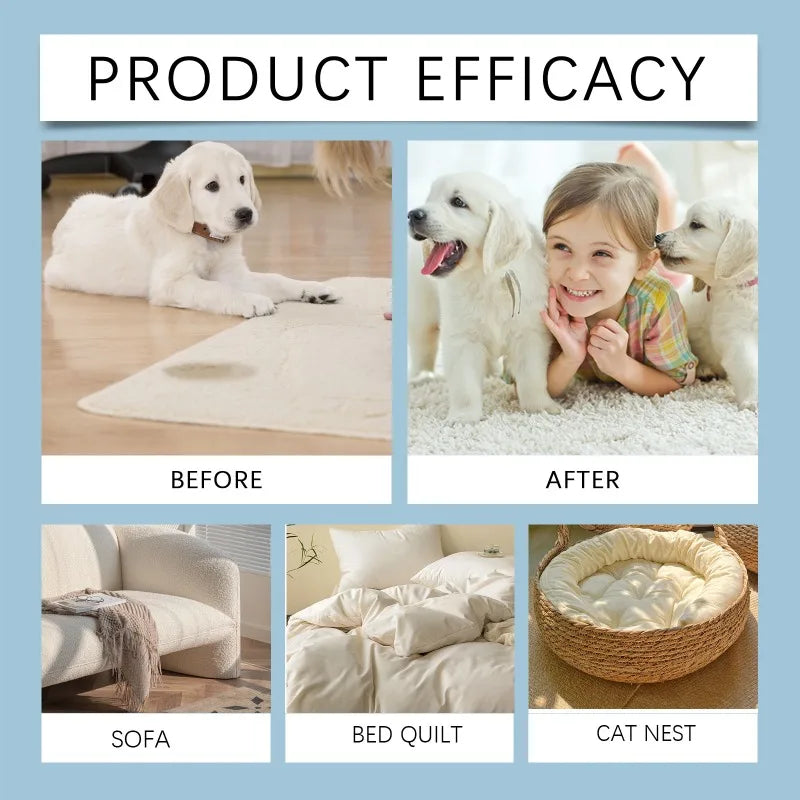 Long Lasting Pet Odor Eliminator Spray Destroys Urine Odors for Cats Dogs Scent Retention Formula Freshens Litter Boxes Beds