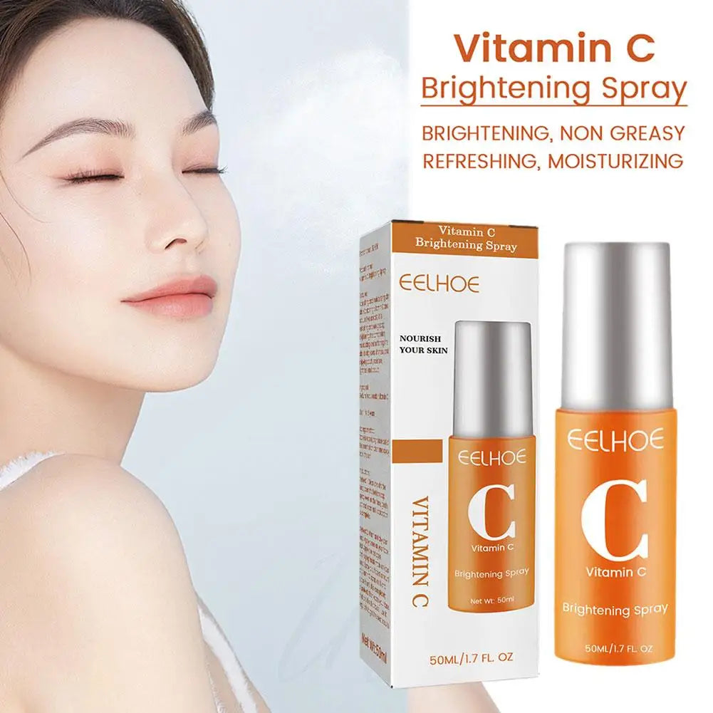2/1PCs Vitamin C Facial Spray Mist Green Tea Toner Nourishing Relieve Redness Moisturizing Vitamin C For Face Mist Spray 50ml
