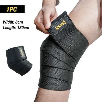 Knee Pads Sports Elastic Wrap Kneepad Support for Gym FitnessSquats Exercise Knees Protect  & Elbow Pads Braces【1PC】