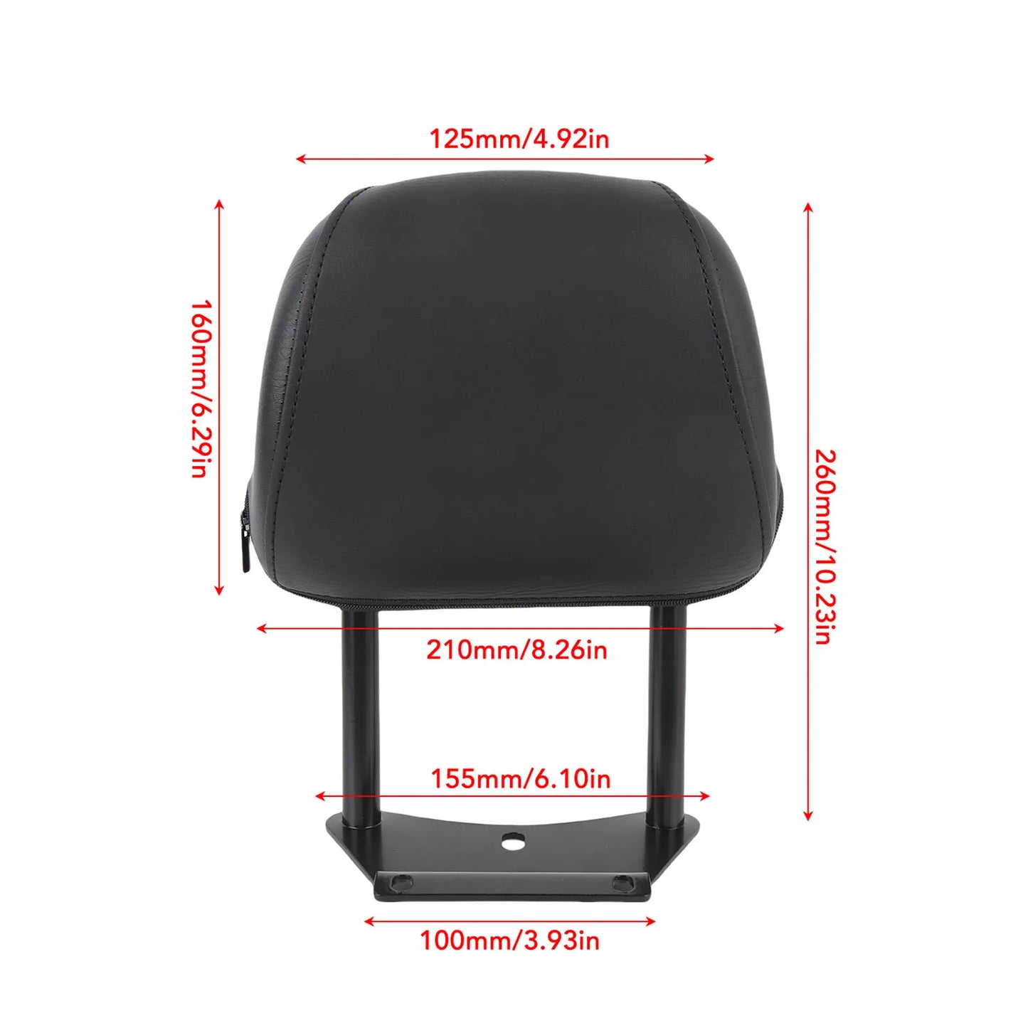 Motorcycle Rear Backrest Motorcycle Rear Passenger Backrest Pad Improved Support Enhanced Comfort High Stability for Motorbike