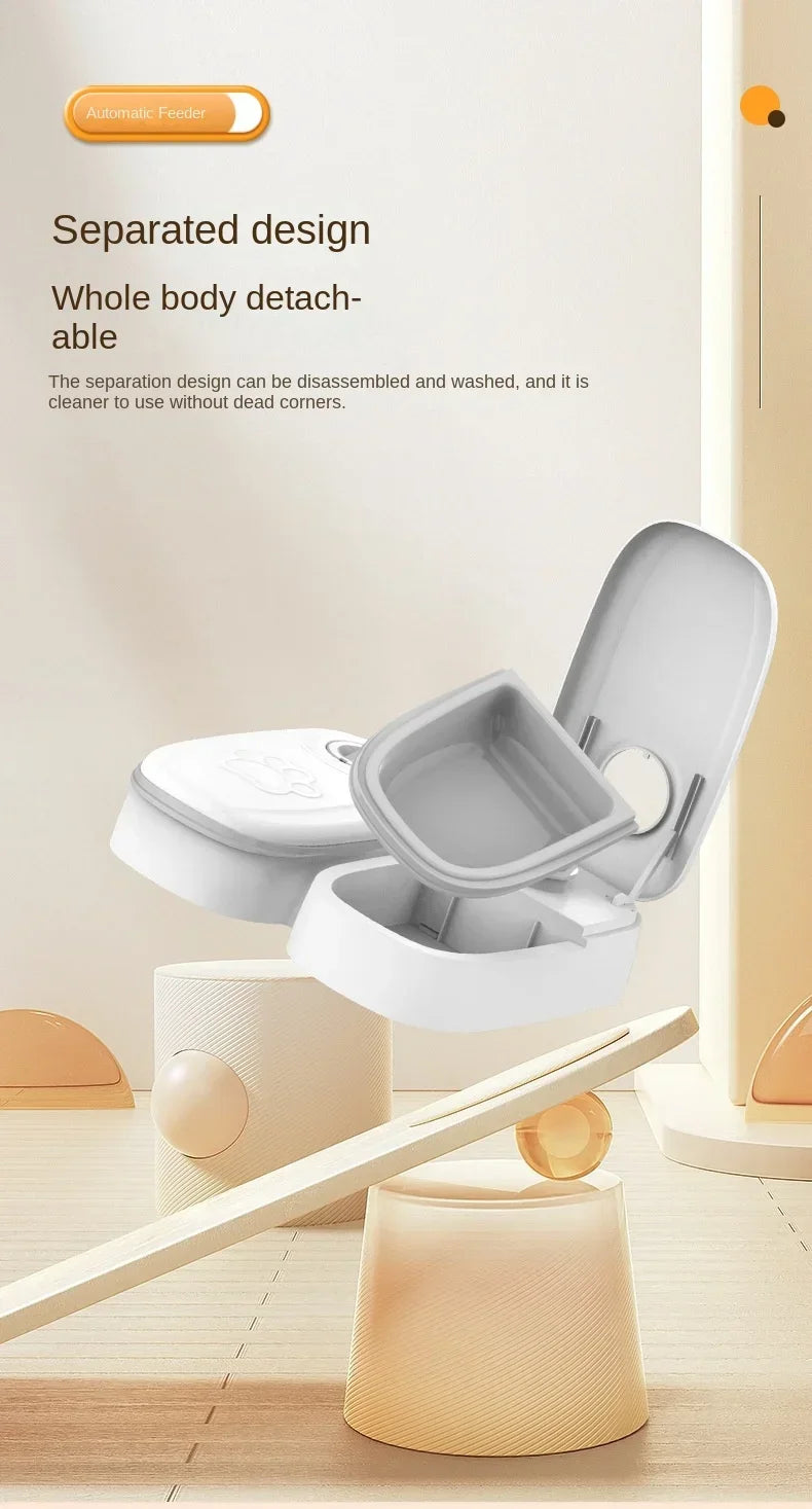 Pet Automatic Feeder with Timer Smart Food Dispenser for Dogs Cats Water Bowl Storage Container Puppy Kitten Feeding Accessories