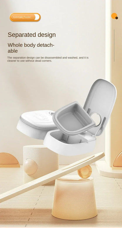 Pet Automatic Feeder with Timer Smart Food Dispenser for Dogs Cats Water Bowl Storage Container Puppy Kitten Feeding Accessories