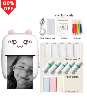 Instant Printed Camera Thermal Camera Printer Kids Camera Digital Photo Camera Girl Toy Child Camera Video girl Christmas Gift