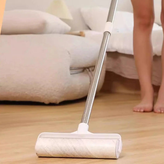 Long Handle Lint Roller Brush Pet Hair Remover Roller Retractable Dust Hair Roller Stick Tearable Clothes Bed Hair Removal Brush
