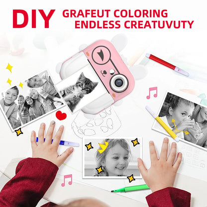 Children 1080P HD Digital Camera  Mini Thermal Printer Photography Instant Print Photo HD Digital Video Cameras Portable Toy