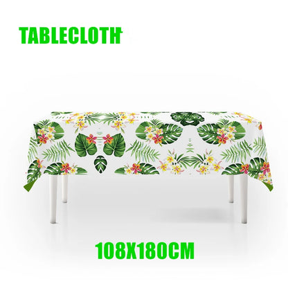 Hawaii Party Decorations Disposable Tableware Hawaii Summer Tropical Party Supplies Flamingo Aloha Birthday Party Decoration