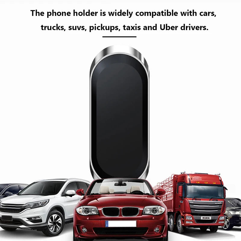 Magnetic Car Phone Holder 360 Rotatable Mini Strip Shape Stand For Huawei Metal Strong Magnet GPS Car Mount for iPhone 14