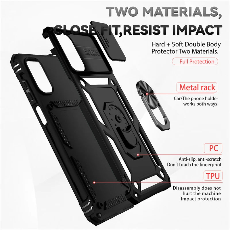 Full Cover For Lenovo K15 Plus Case For Lenovo K15 Plus Bumper Push Window Magnetic Phone Holder Case For Lenovo K15 Plus Case