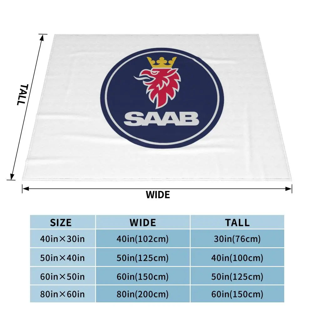 Sweden Saabs Scanias Blankets Fleece Winter Portable Lightweight Thin Throw Blanket for Bedding Travel Bedspread