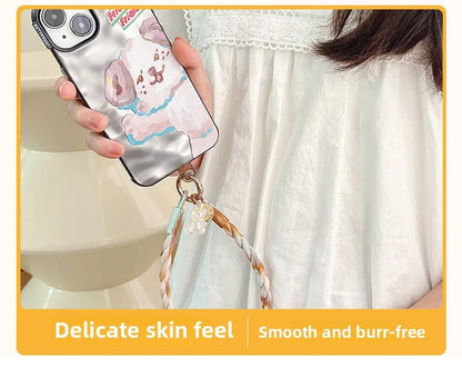 Luminous Bear Silicone Mobile Phone Lanyard Round Soft Ring Mobile Phone Chain Silicone Wrist Anti-loss Mobile Phone Lanyard