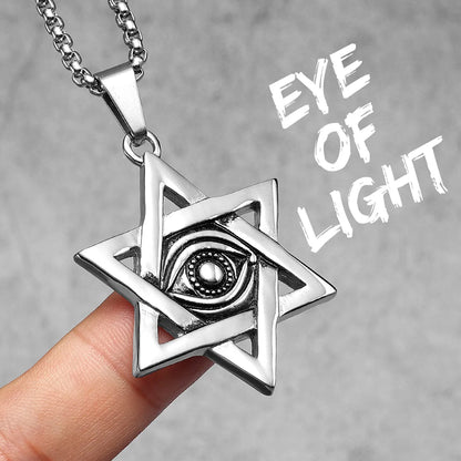 Salomon Masonic Star of David Stainless Steel Men Necklaces Pendant Chain Punk New in For Women Fashion Jewelry Gifts Wholesale